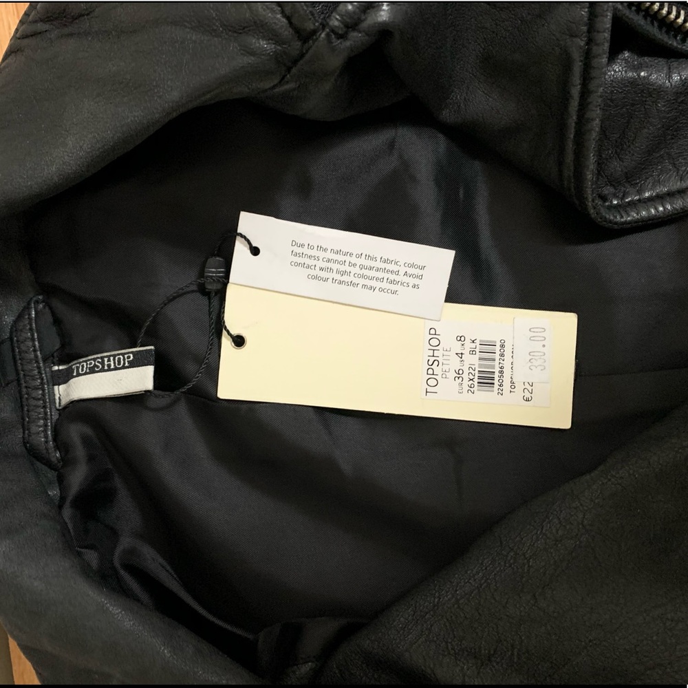 topshop Motorcycle Leather Jacket - Picture 5 of 5